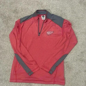 NHL men’s medium 3/4 zip shirt.  Detroit Red Wings.